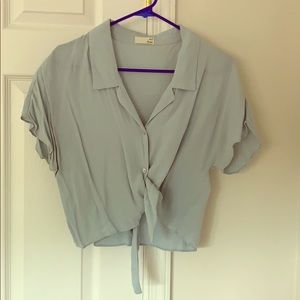 Tie front crop top
